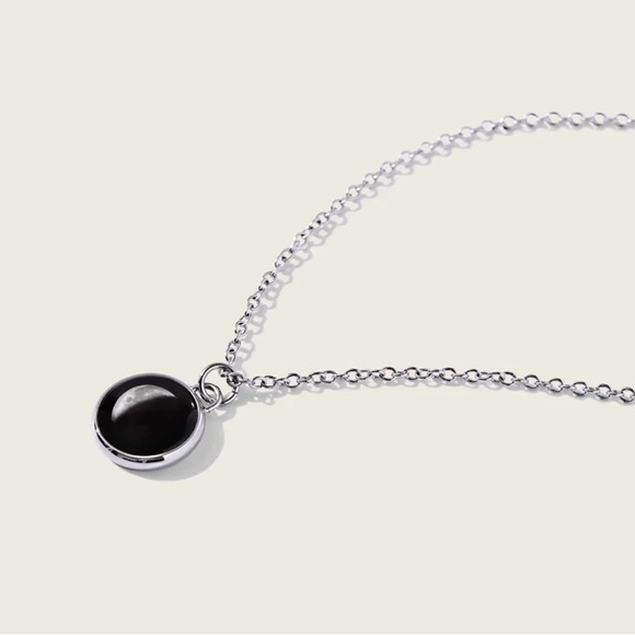 Moon Glow Elegance Necklace in Stainless Steel - Picture 3 of 8